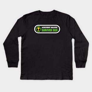 Achievement Unlocked - Survived 2020 Kids Long Sleeve T-Shirt